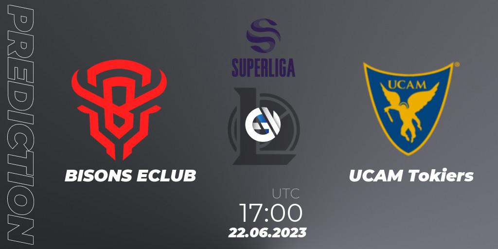 Pronóstico BISONS ECLUB - UCAM Esports Club. 22.06.2023 at 16:00, LoL, Superliga Summer 2023 - Group Stage