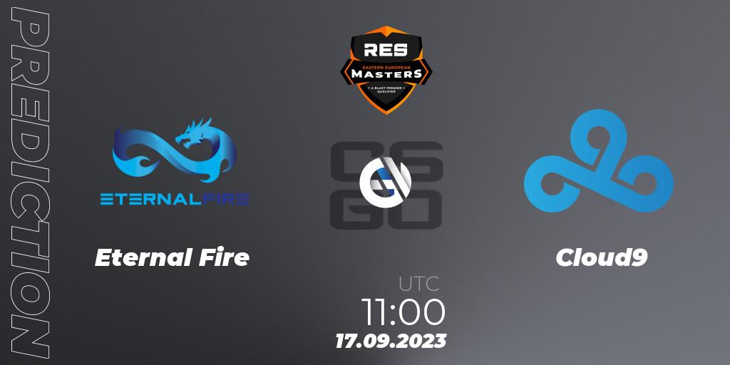 Pronóstico Eternal Fire - Cloud9. 17.09.2023 at 11:00, Counter-Strike (CS2), RES Eastern European Masters: Fall 2023