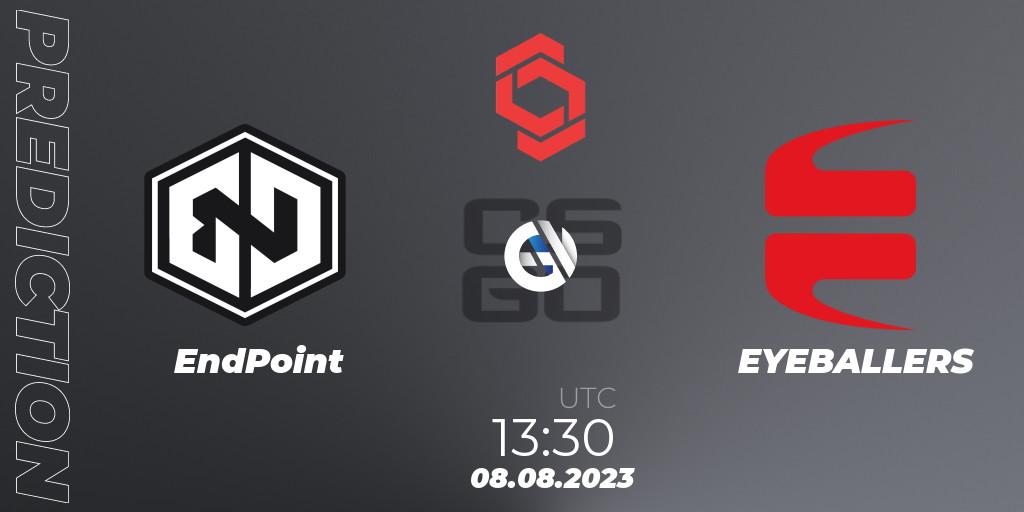 Pronóstico EndPoint - EYEBALLERS. 08.08.2023 at 17:40, Counter-Strike (CS2), CCT Central Europe Series #7