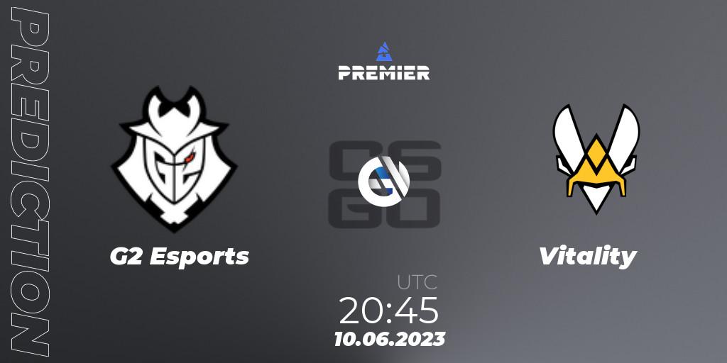 Pronóstico G2 Esports - Vitality. 10.06.23, CS2 (CS:GO), BLAST Premier: Spring Final 2023