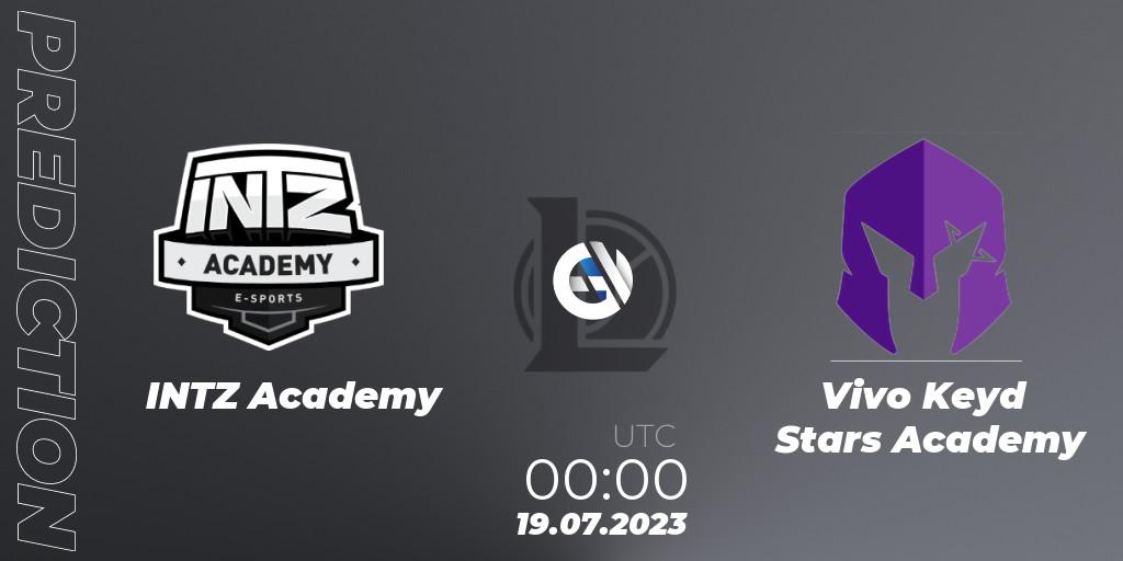 Pronóstico INTZ Academy - Vivo Keyd Stars Academy. 19.07.2023 at 00:00, LoL, CBLOL Academy Split 2 2023 - Group Stage