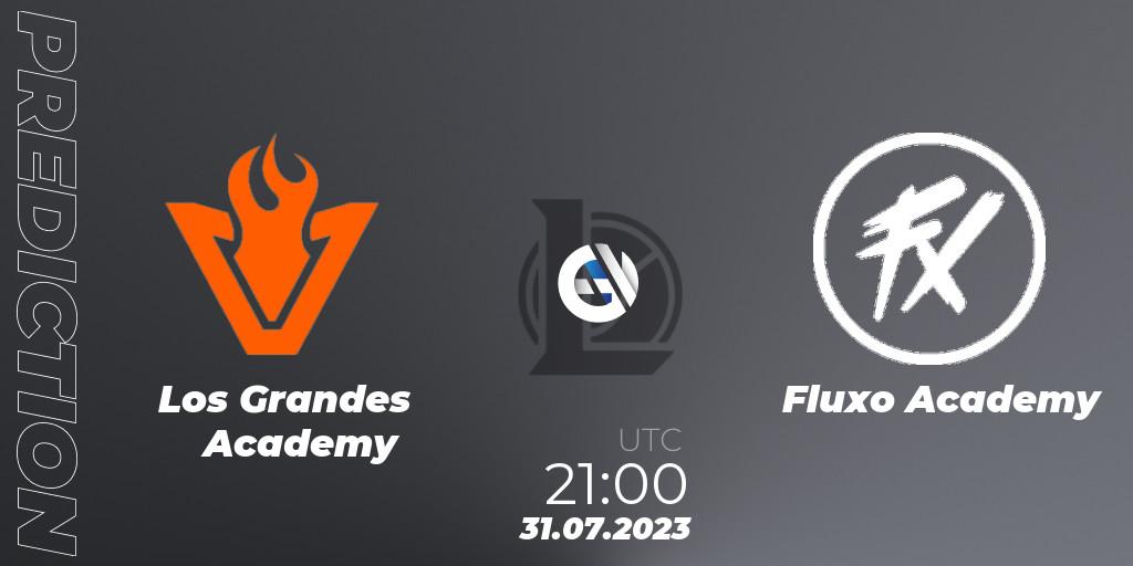 Pronóstico Los Grandes Academy - Fluxo Academy. 31.07.2023 at 21:00, LoL, CBLOL Academy Split 2 2023 - Group Stage