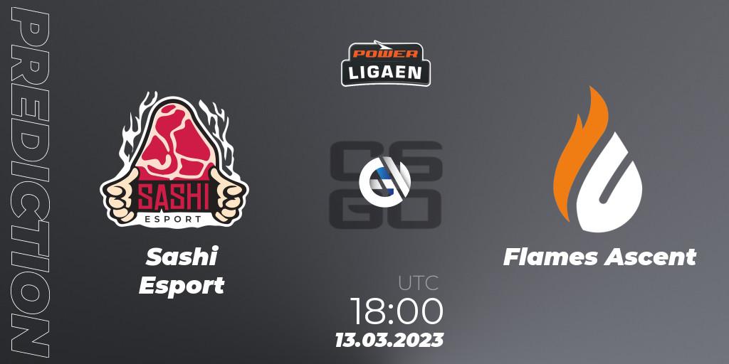 Pronóstico Sashi Esport - Flames Ascent. 13.03.23, CS2 (CS:GO), Dust2.dk Ligaen Season 22