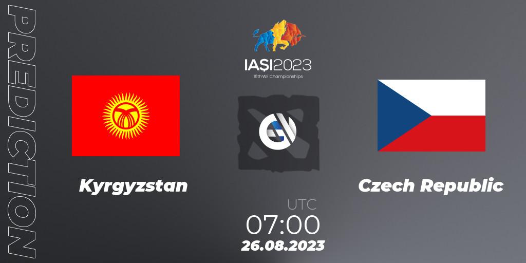 Pronóstico Kyrgyzstan - Czech Republic. 26.08.2023 at 11:00, Dota 2, IESF World Championship 2023