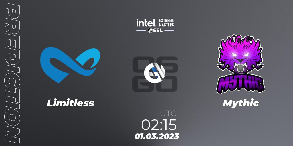 Pronóstico Limitless - Mythic. 01.03.2023 at 02:15, Counter-Strike (CS2), IEM Dallas 2023 North America Open Qualifier 1
