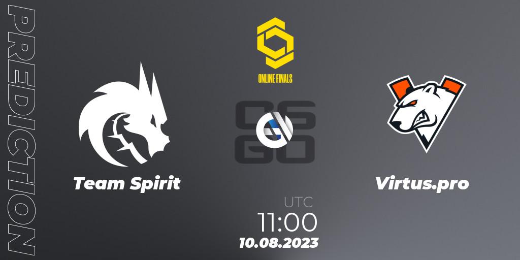 Pronóstico Team Spirit - Virtus.pro. 10.08.23, CS2 (CS:GO), CCT 2023 Online Finals 2