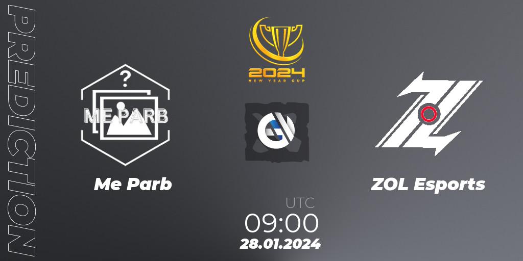 Pronóstico Me Parb - ZOL Esports. 28.01.24, Dota 2, New Year Cup 2024