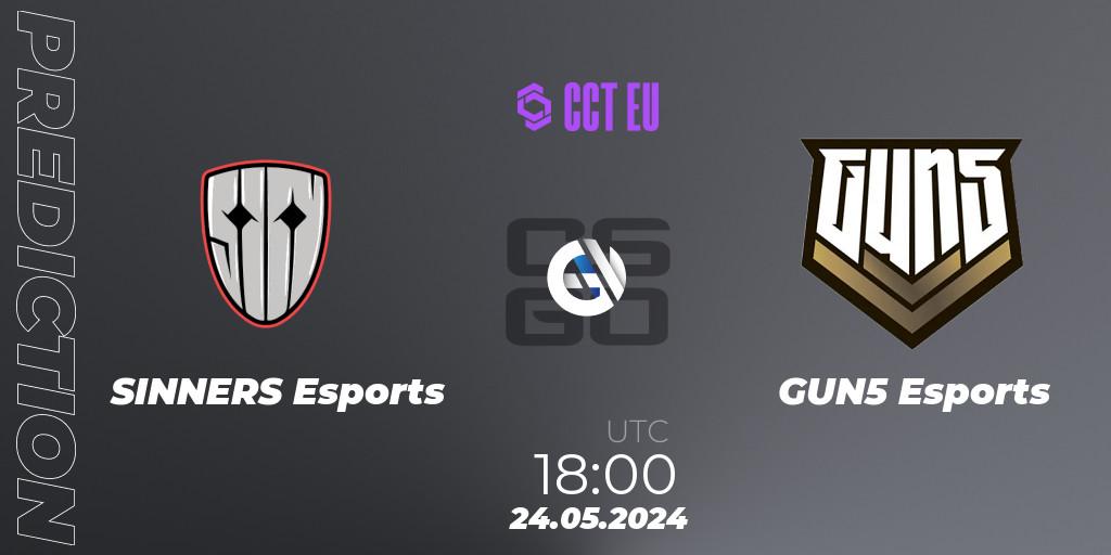 Pronóstico SINNERS Esports - GUN5 Esports. 24.05.2024 at 18:00, Counter-Strike (CS2), CCT Season 2 Europe Series 4