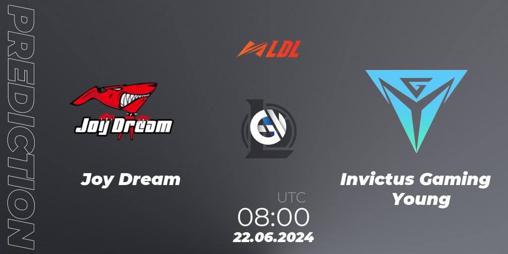 Pronóstico Joy Dream - Invictus Gaming Young. 22.06.2024 at 06:00, LoL, LDL 2024 - Stage 3