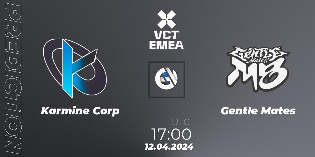 Pronóstico Karmine Corp - Gentle Mates. 12.04.2024 at 18:00, VALORANT, VALORANT Champions Tour 2024: EMEA League - Stage 1 - Group Stage