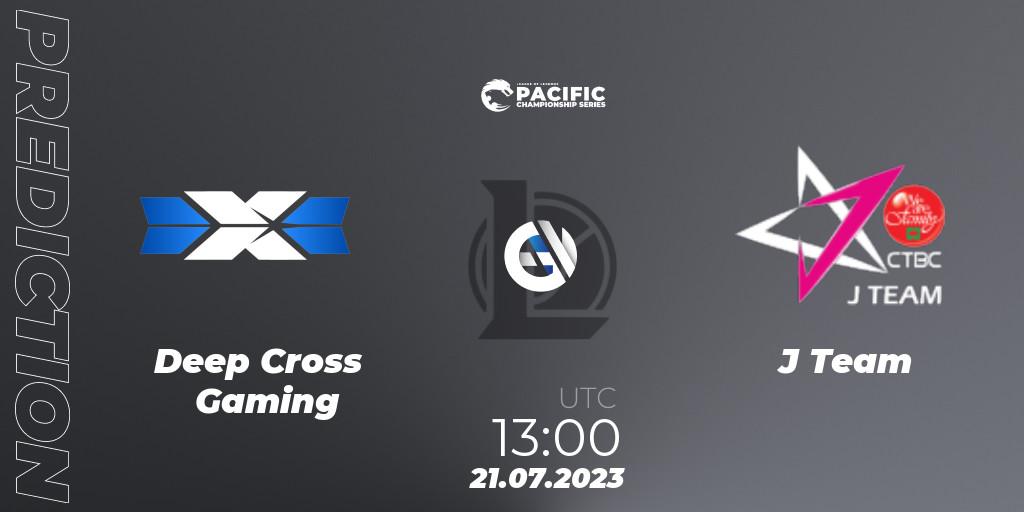 Pronóstico Deep Cross Gaming - J Team. 21.07.2023 at 13:30, LoL, PACIFIC Championship series Group Stage