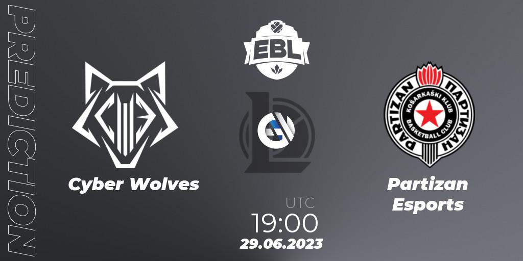 Pronóstico Cyber Wolves - Partizan Esports. 15.06.23, LoL, Esports Balkan League Season 13