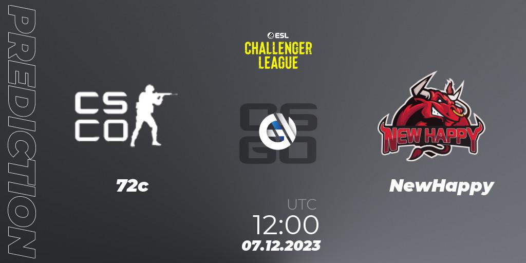 Pronóstico -72C - NewHappy. 07.12.2023 at 12:00, Counter-Strike (CS2), ESL Challenger League Season 46: Asia-Pacific