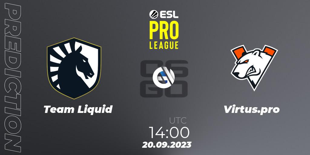 Pronóstico Team Liquid - Virtus.pro. 20.09.23, CS2 (CS:GO), ESL Pro League Season 18
