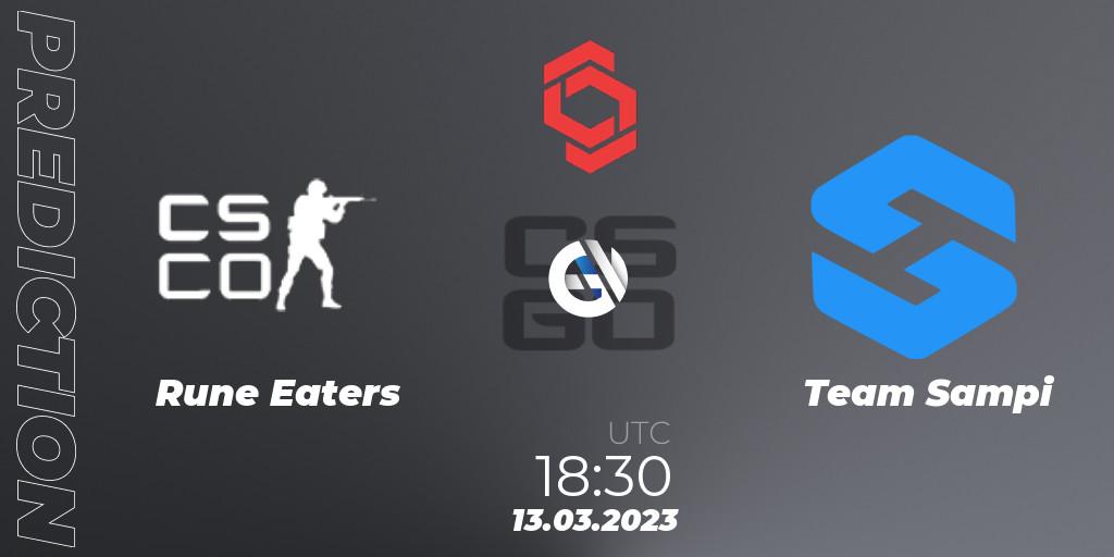 Pronóstico Rune Eaters - Team Sampi. 13.03.2023 at 18:30, Counter-Strike (CS2), CCT Central Europe Series 5 Closed Qualifier