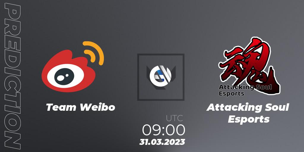 Pronóstico Team Weibo - Attacking Soul Esports. 31.03.23, VALORANT, FGC Valorant Invitational 2023: Act 1