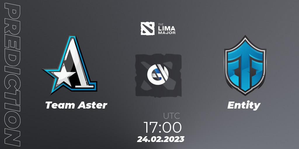 Pronóstico Team Aster - Entity. 24.02.2023 at 17:13, Dota 2, The Lima Major 2023