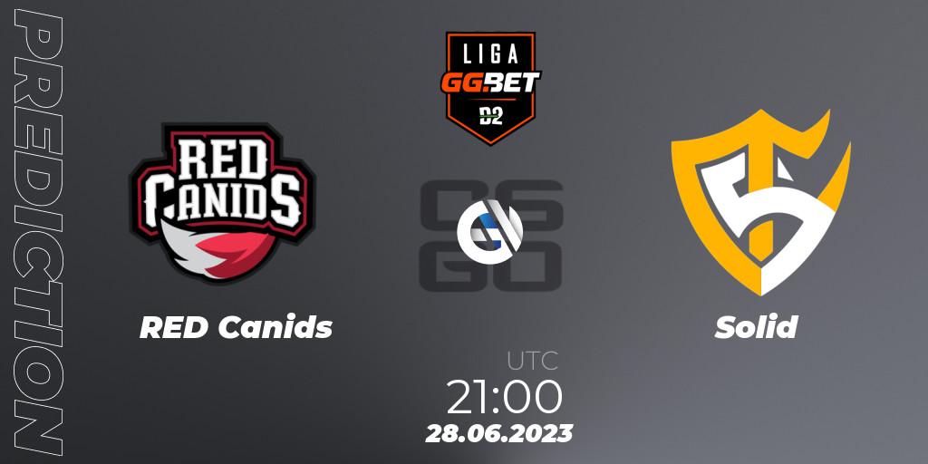 Pronóstico RED Canids - Solid. 28.06.23, CS2 (CS:GO), Dust2 Brasil Liga Season 1
