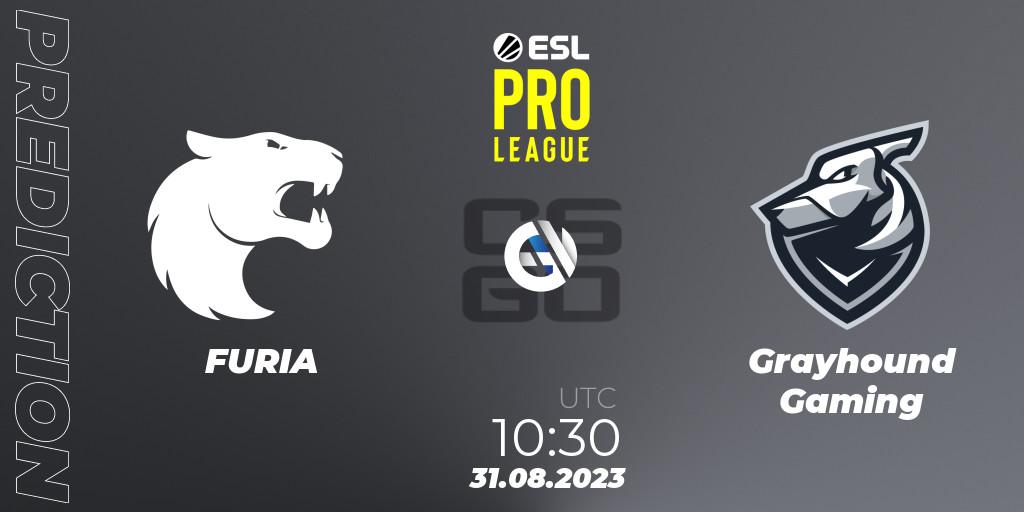 Pronóstico FURIA - Grayhound Gaming. 31.08.23, CS2 (CS:GO), ESL Pro League Season 18