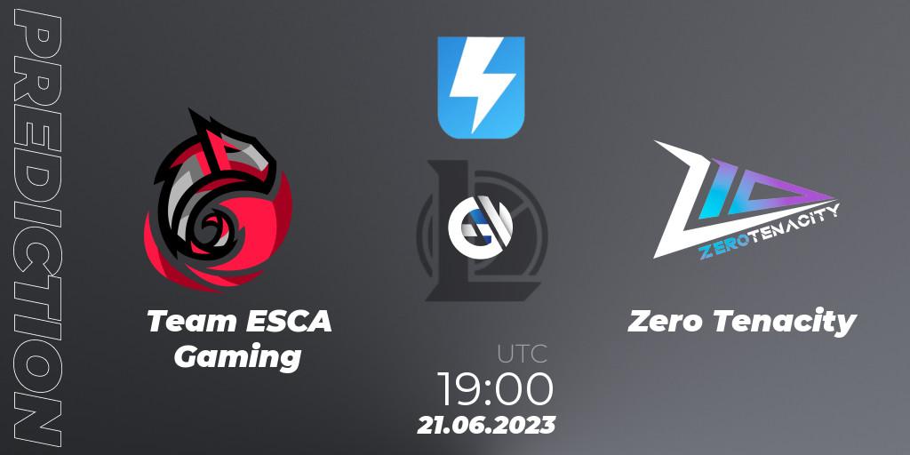Pronóstico Team ESCA Gaming - Zero Tenacity. 20.06.2023 at 19:15, LoL, Ultraliga Season 10 2023 Regular Season