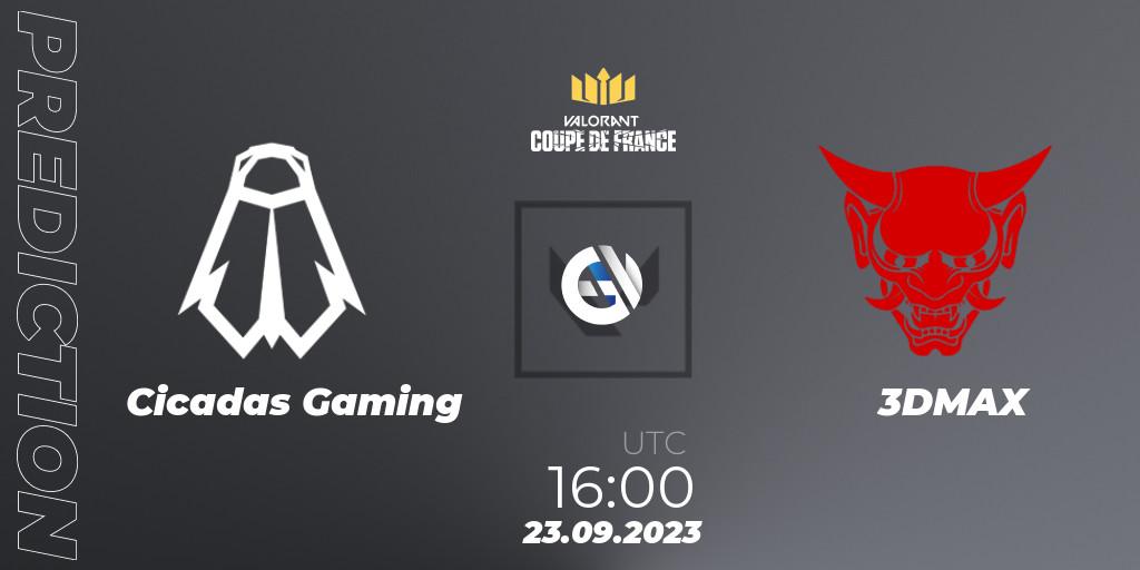Pronóstico Cicadas Gaming - 3DMAX. 23.09.23, VALORANT, VCL France: Revolution - Coupe De France 2023