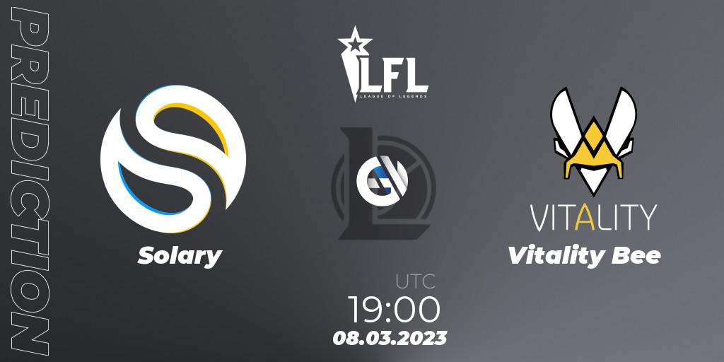 Pronóstico Solary - Vitality Bee. 08.03.2023 at 19:00, LoL, LFL Spring 2023 - Group Stage