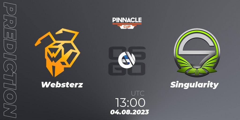 Pronóstico Websterz - Singularity. 04.08.2023 at 13:00, Counter-Strike (CS2), Pinnacle Cup V