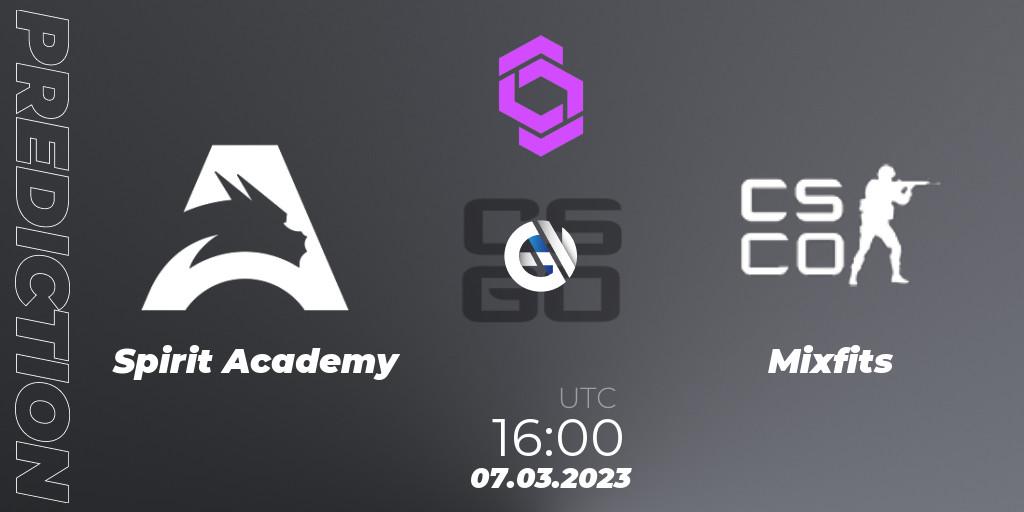Pronóstico Spirit Academy - Mixfits. 07.03.2023 at 17:00, Counter-Strike (CS2), CCT West Europe Series 2 Closed Qualifier