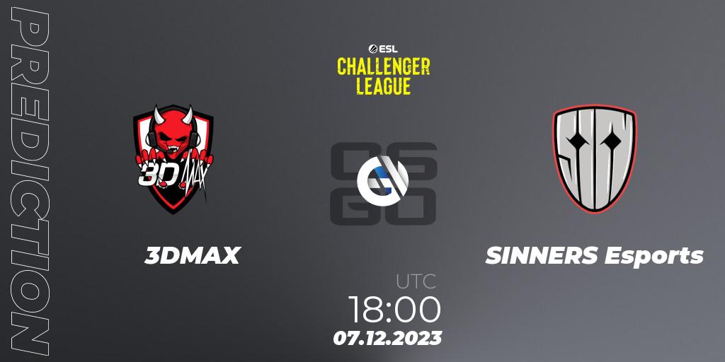Pronóstico 3DMAX - SINNERS Esports. 07.12.2023 at 18:00, Counter-Strike (CS2), ESL Challenger League Season 46: Europe