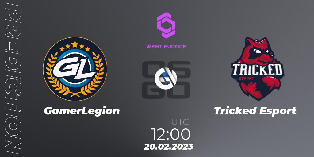 Pronóstico GamerLegion - Tricked Esport. 20.02.2023 at 12:00, Counter-Strike (CS2), CCT West Europe Series #1