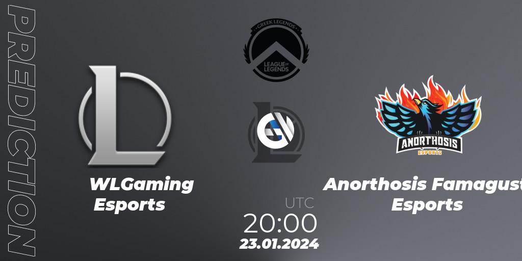 Pronóstico WLGaming Esports - Anorthosis Famagusta Esports. 23.01.2024 at 20:00, LoL, GLL Spring 2024