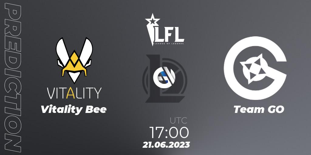 Pronóstico Vitality Bee - Team GO. 21.06.2023 at 17:00, LoL, LFL Summer 2023 - Group Stage