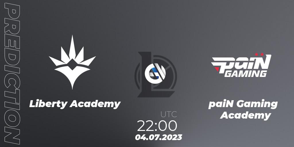 Pronóstico Liberty Academy - paiN Gaming Academy. 04.07.2023 at 22:00, LoL, CBLOL Academy Split 2 2023 - Group Stage