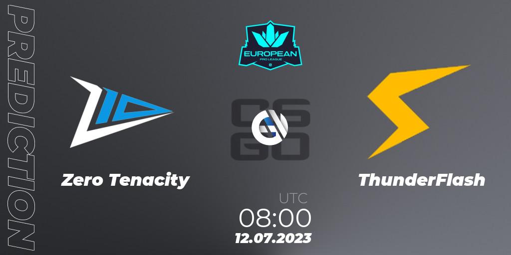 Pronóstico Zero Tenacity - ThunderFlash. 12.07.23, CS2 (CS:GO), European Pro League Season 9