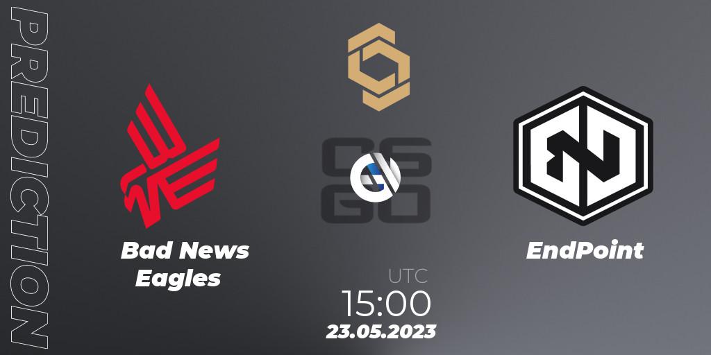 Pronóstico Bad News Eagles - EndPoint. 23.05.2023 at 15:45, Counter-Strike (CS2), CCT South Europe Series #4