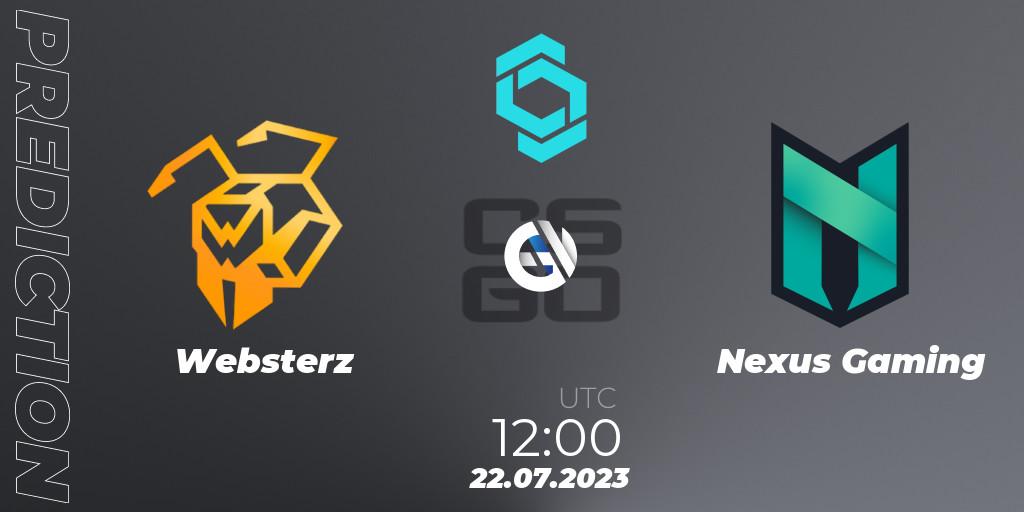 Pronóstico Websterz - Nexus Gaming. 22.07.2023 at 12:00, Counter-Strike (CS2), CCT North Europe Series #6
