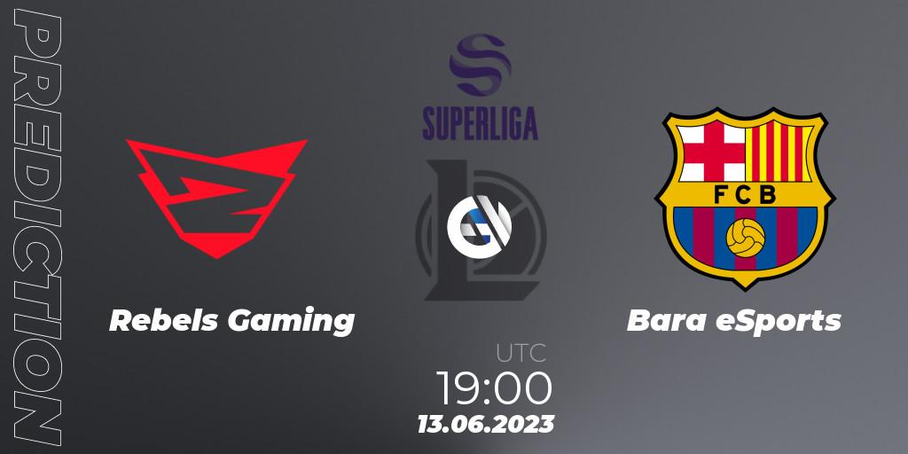 Pronóstico Rebels Gaming - Barça eSports. 13.06.23, LoL, Superliga Summer 2023 - Group Stage