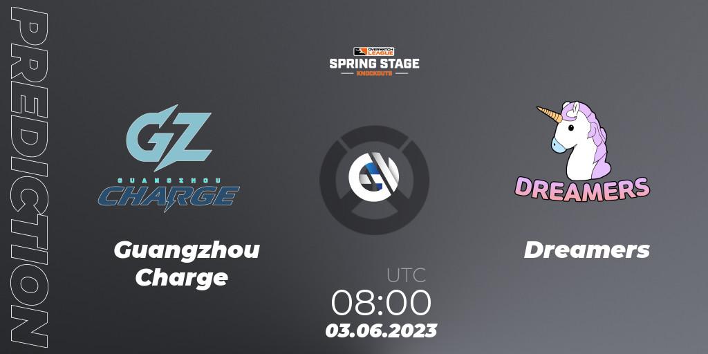 Pronóstico Guangzhou Charge - Dreamers. 03.06.2023 at 08:00, Overwatch, OWL Stage Knockouts Spring 2023