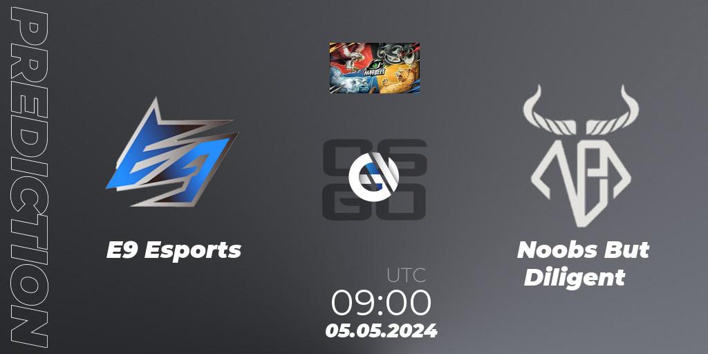 Pronóstico E9 Esports - Noobs But Diligent. 05.05.2024 at 09:00, Counter-Strike (CS2), Perfect World Wild Party Season 1