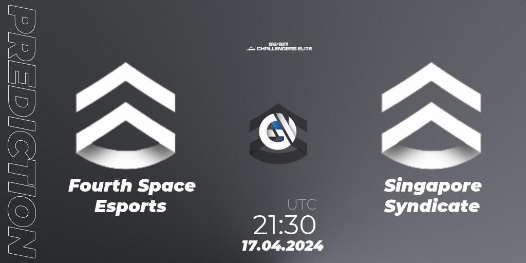 Pronóstico Fourth Space Esports - Singapore Syndicate. 17.04.2024 at 21:30, Call of Duty, Call of Duty Challengers 2024 - Elite 2: NA