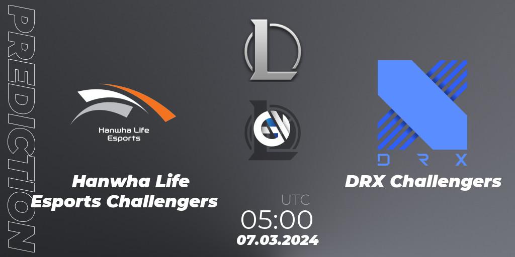 Pronóstico Hanwha Life Esports Challengers - DRX Challengers. 07.03.24, LoL, LCK Challengers League 2024 Spring - Group Stage