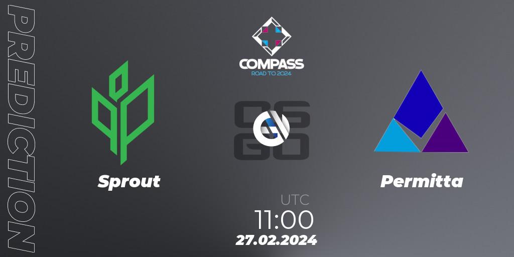 Pronóstico Sprout - Permitta. 27.02.2024 at 11:00, Counter-Strike (CS2), YaLLa Compass Spring 2024 Contenders