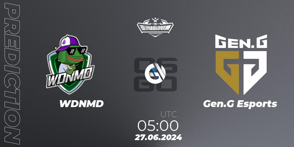 Pronóstico WDNMD - Gen.G Esports. 27.06.2024 at 05:00, Counter-Strike (CS2), Asian Super League Season 4: Preliminary Stage
