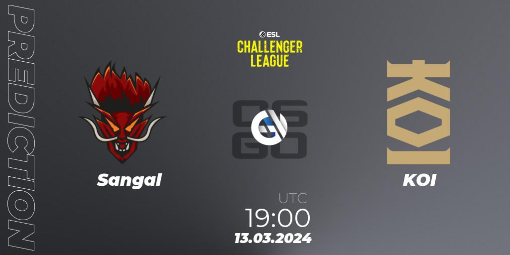 Pronóstico Sangal - KOI. 13.03.24, CS2 (CS:GO), ESL Challenger League Season 47: Europe