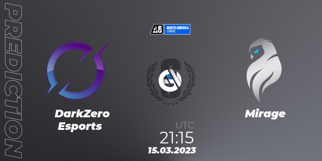 Pronóstico DarkZero Esports - Mirage. 15.03.2023 at 20:20, Rainbow Six, North America League 2023 - Stage 1