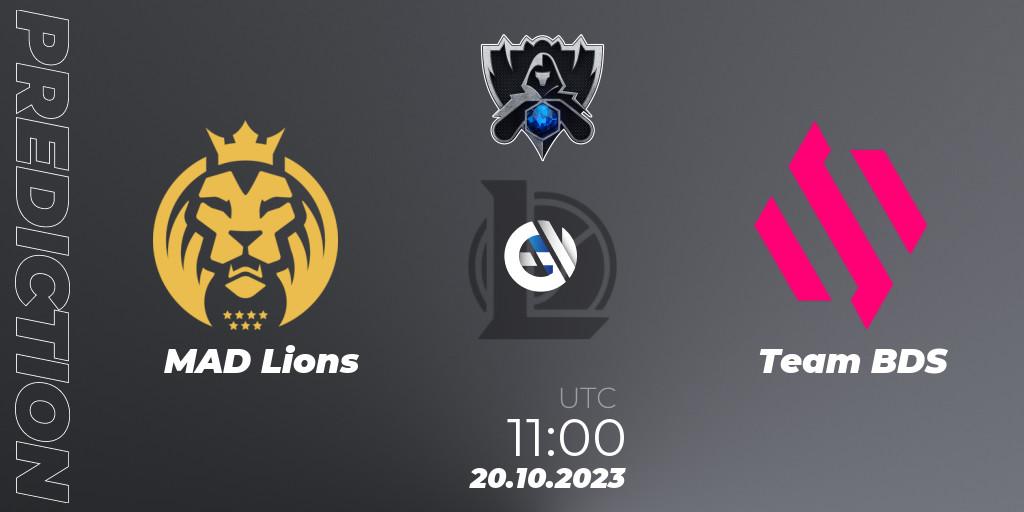 Pronóstico MAD Lions - Team BDS. 20.10.2023 at 07:30, LoL, Worlds 2023 LoL - Group Stage