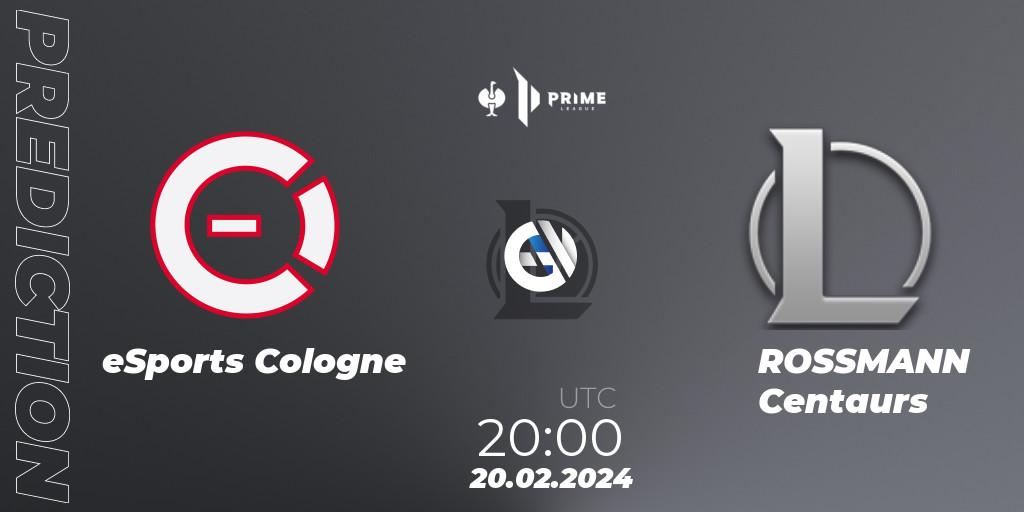 Pronóstico eSports Cologne - ROSSMANN Centaurs. 20.02.2024 at 20:00, LoL, Prime League 2nd Division