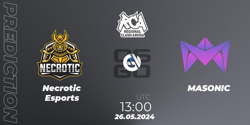 Pronóstico Necrotic Esports - MASONIC. 26.05.2024 at 13:00, Counter-Strike (CS2), Regional Clash Arena Europe: Closed Qualifier