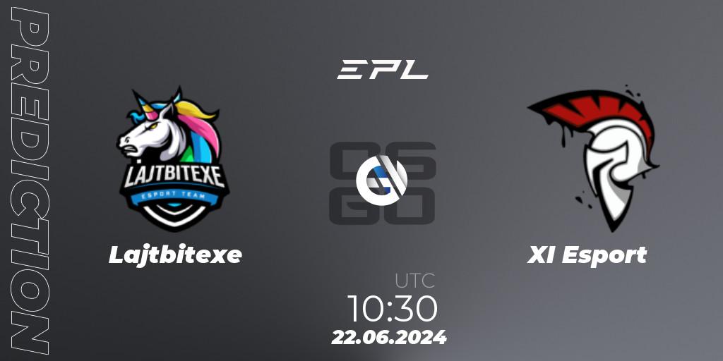 Pronóstico Lajtbitexe - XI Esport. 22.06.2024 at 08:00, Counter-Strike (CS2), European Pro League Season 18: Division 2