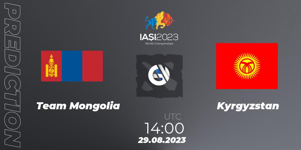 Pronóstico Team Mongolia - Kyrgyzstan. 29.08.23, Dota 2, IESF World Championship 2023